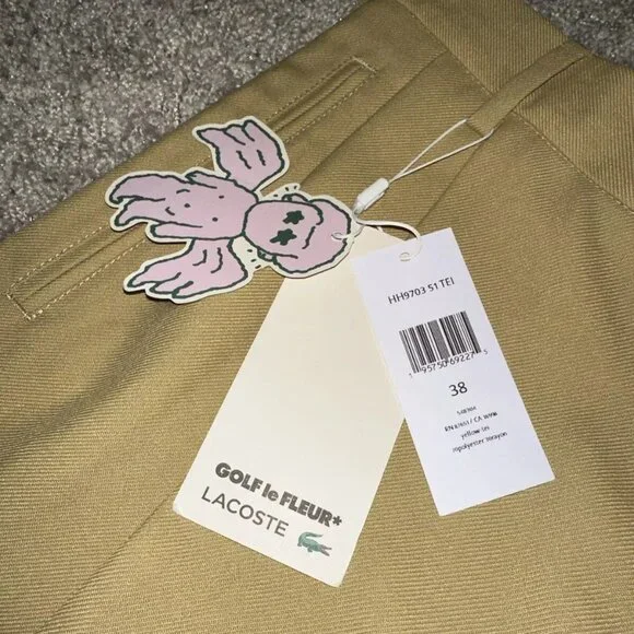 Lacoste x Golf le Fleur Tyler The Tan Pleated Trousers Pants Men